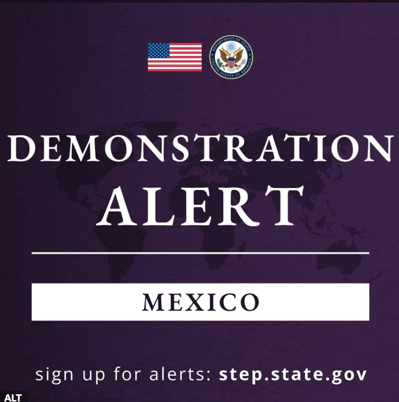 Embajada de Estados Unidos en México emite alerta de seguridad por marcha conmemorativa del 2 de octubre