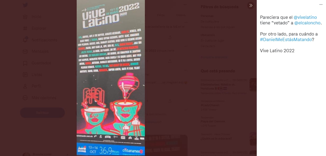 Cartel filtrado Vive Latino 2022.