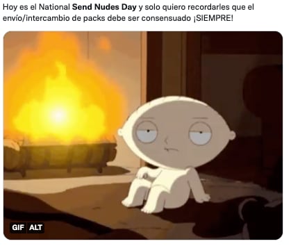 Día internacional de mandar nudes memes