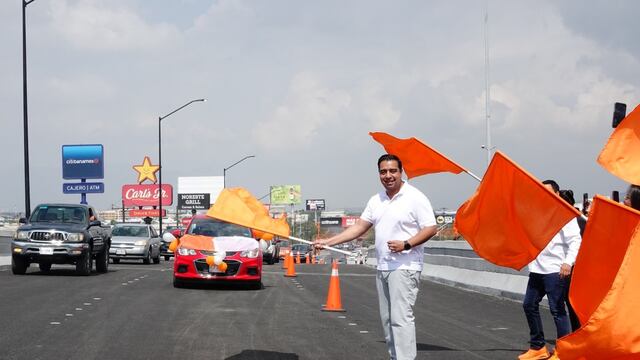 Jesús Nava Rivera, alcalde de Santa Catarina, inaugura primer cuerpo de megapuente Díaz Ordaz-Ordóñez