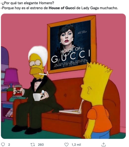 Memes sobre el estreno de 'House of Gucci', que celebran la actuación de Lady Gaga