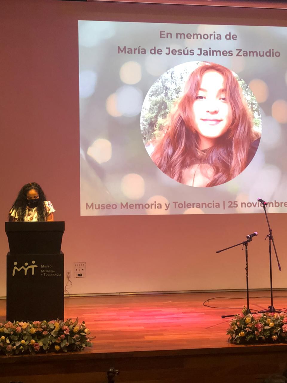 Yesenia en la disculpa pública