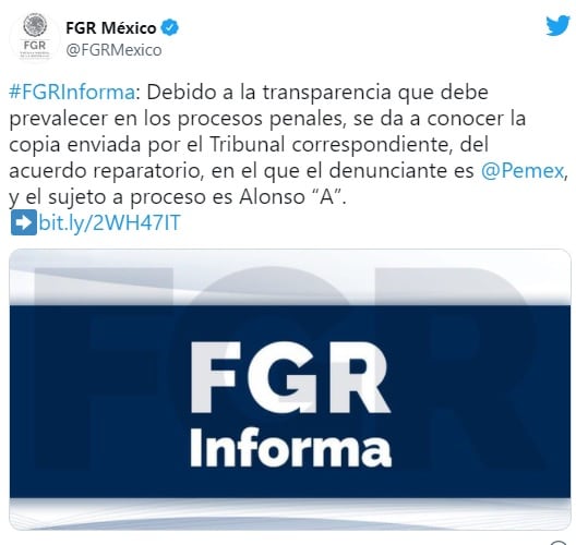 Acuerdo reparatorio entre Alonso Ancira y Pemex