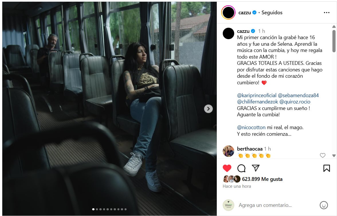 Cazzu agradece el amor que ha recibido su canción 'Con Otra'