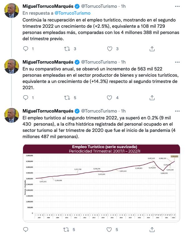 Miguel Torruco Marqués, titular de la Sectur/Twitter