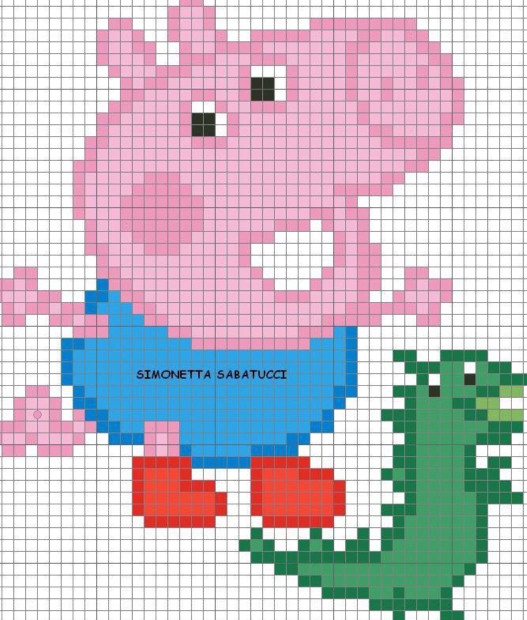 George y el dinosaurio para bordar