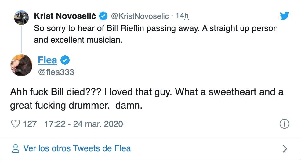 Flea de los RHCP reaccionó a la muerte de Bill