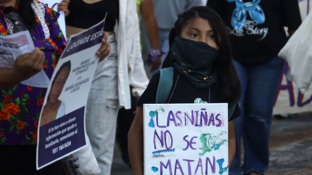 Protesta contra feminicidios en México