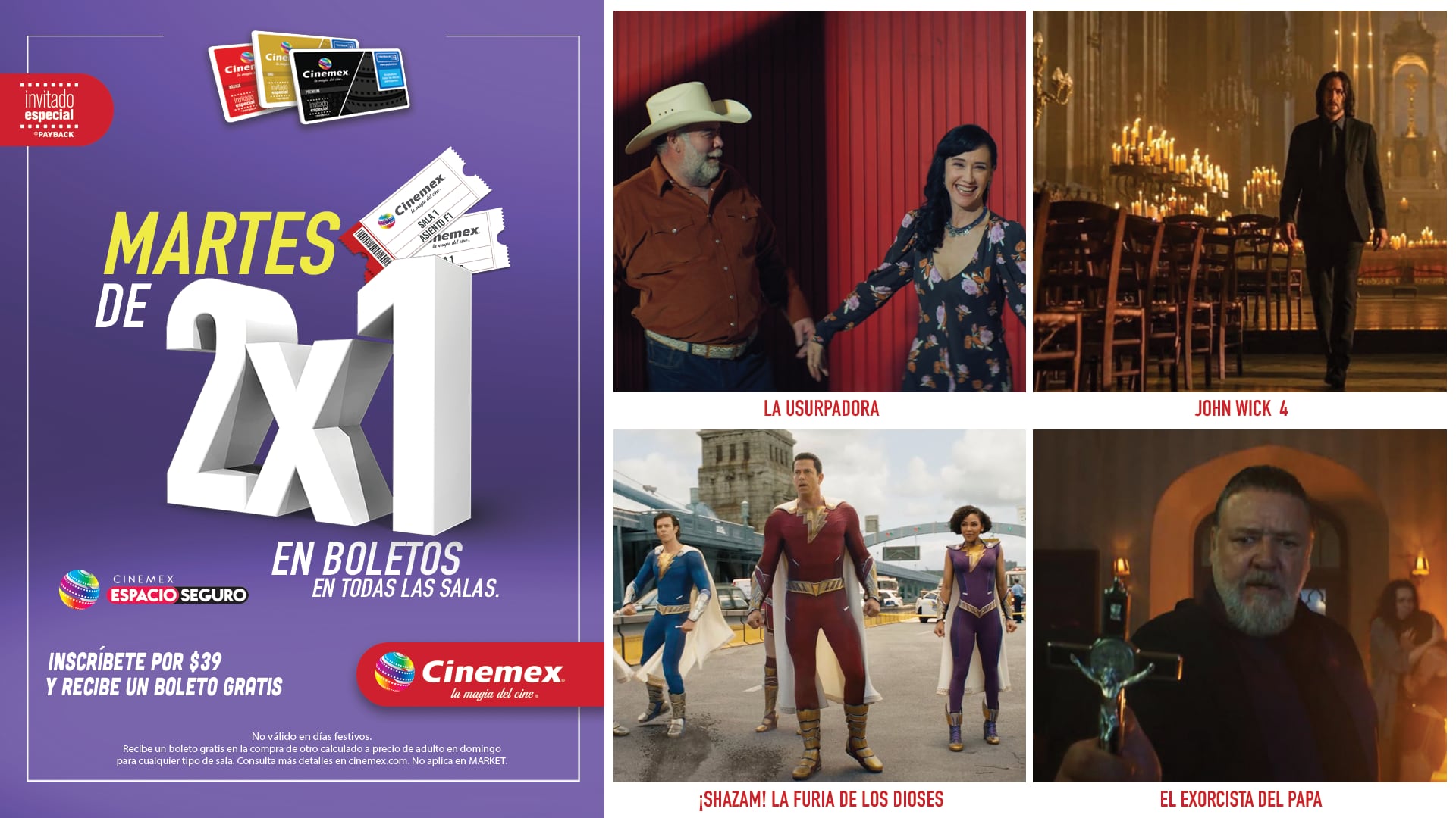 Martes de 2x1 en Cinemex