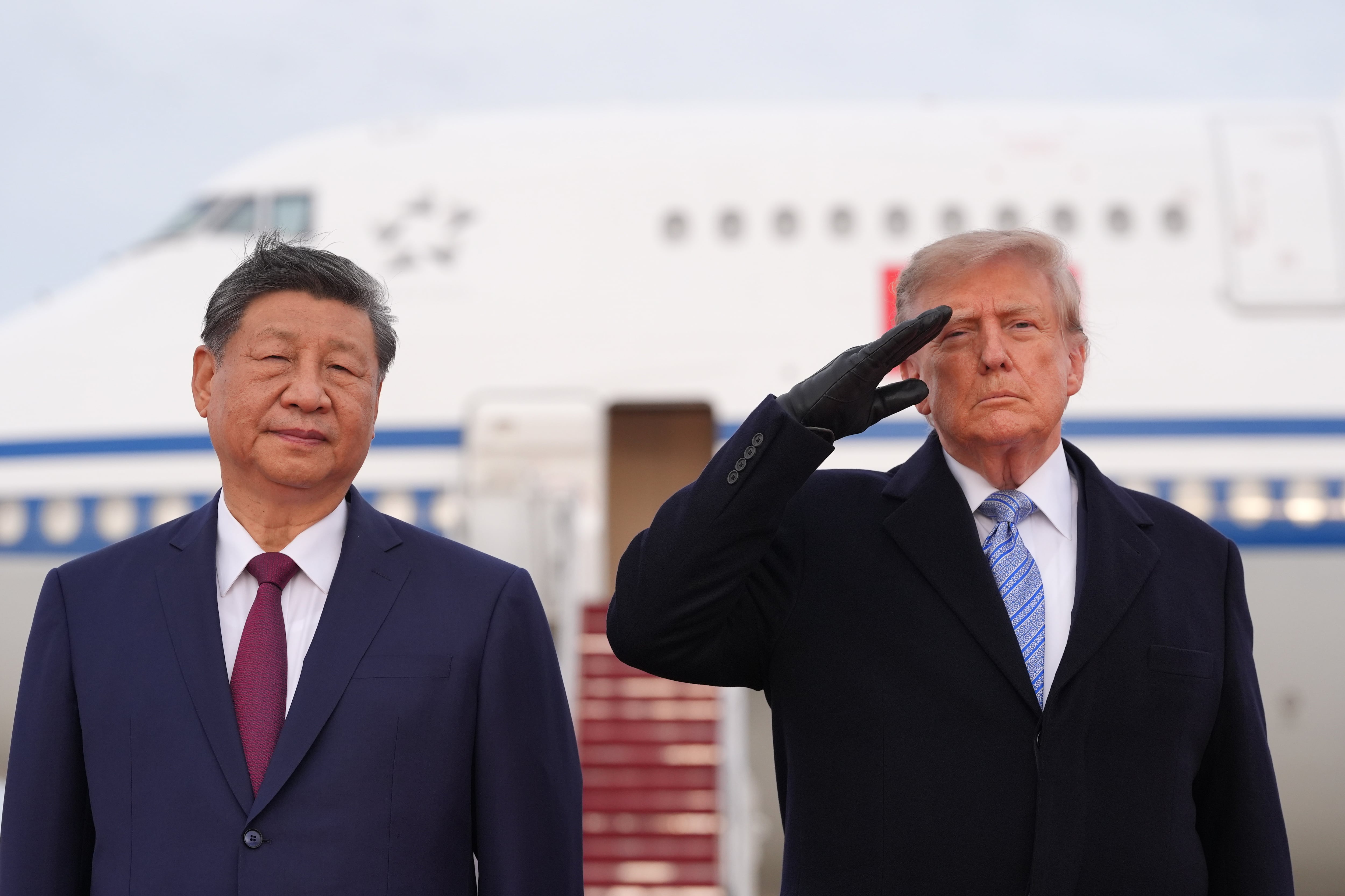Donald Trump recibió a Xi Jinping en la base aérea Andrews