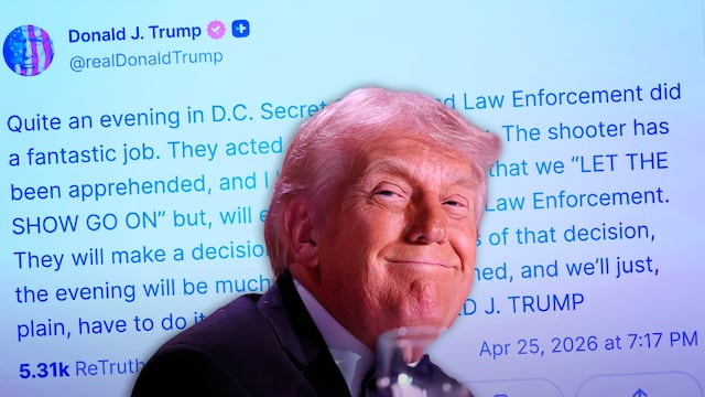 Trump felicita al Servicio Secreto por actuar rápido en la Cena de Corresponsales en el Hotel Hilton