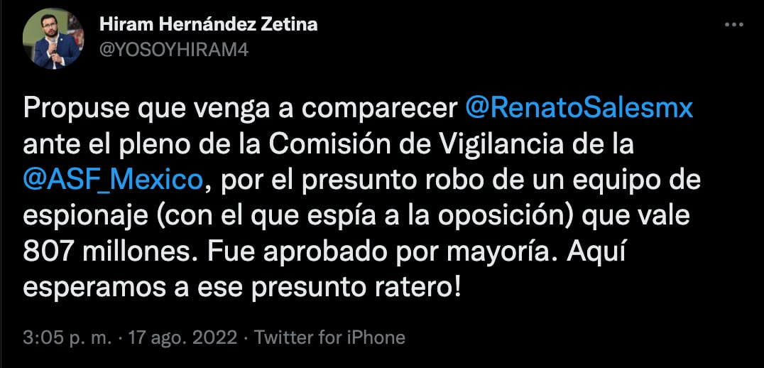 ¿Venganza? El PRI llama a Renato Sales, fiscal de Campeche, a comparecer en la Cámara de Diputados
