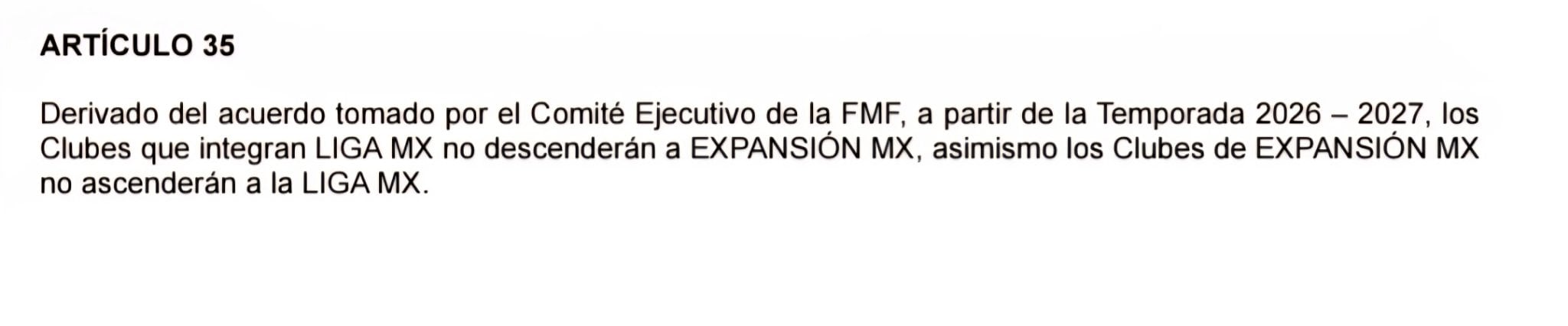 Liga MX elimina el ascenso y descenso de cara a la temporada 2026-2027.