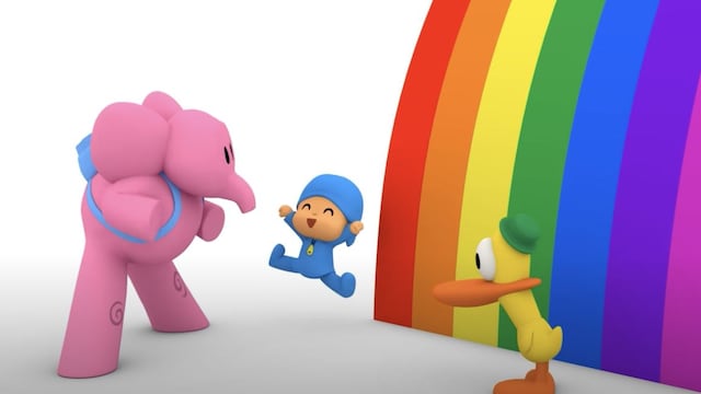 Pocoyó se aprende los colores del arcoíris