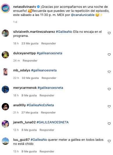 No quieren a Galilea Montijo en Netas Divinas