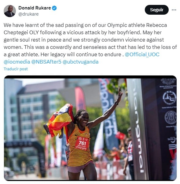 Donald Rukare compartió la noticia en su cuenta de X