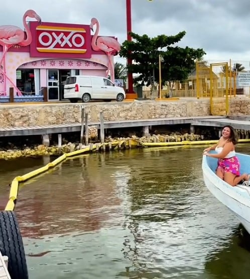 Oxxo en Puerto Progreso, Yucatán, se hace viral en TikTok porque puedes llegar en lancha