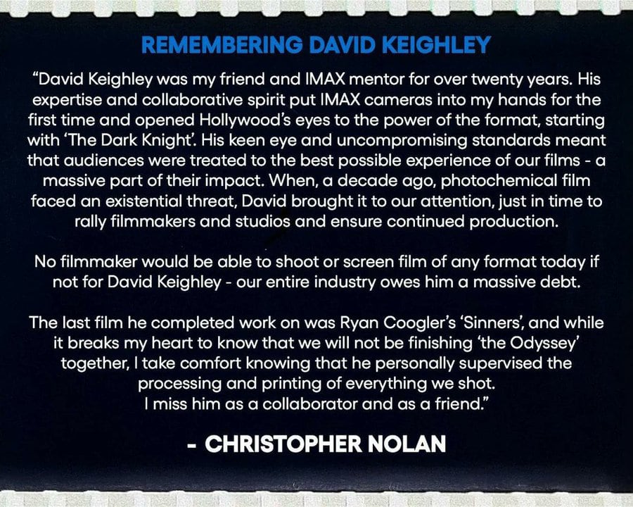 Christopher Nolan sobre David Keighley
