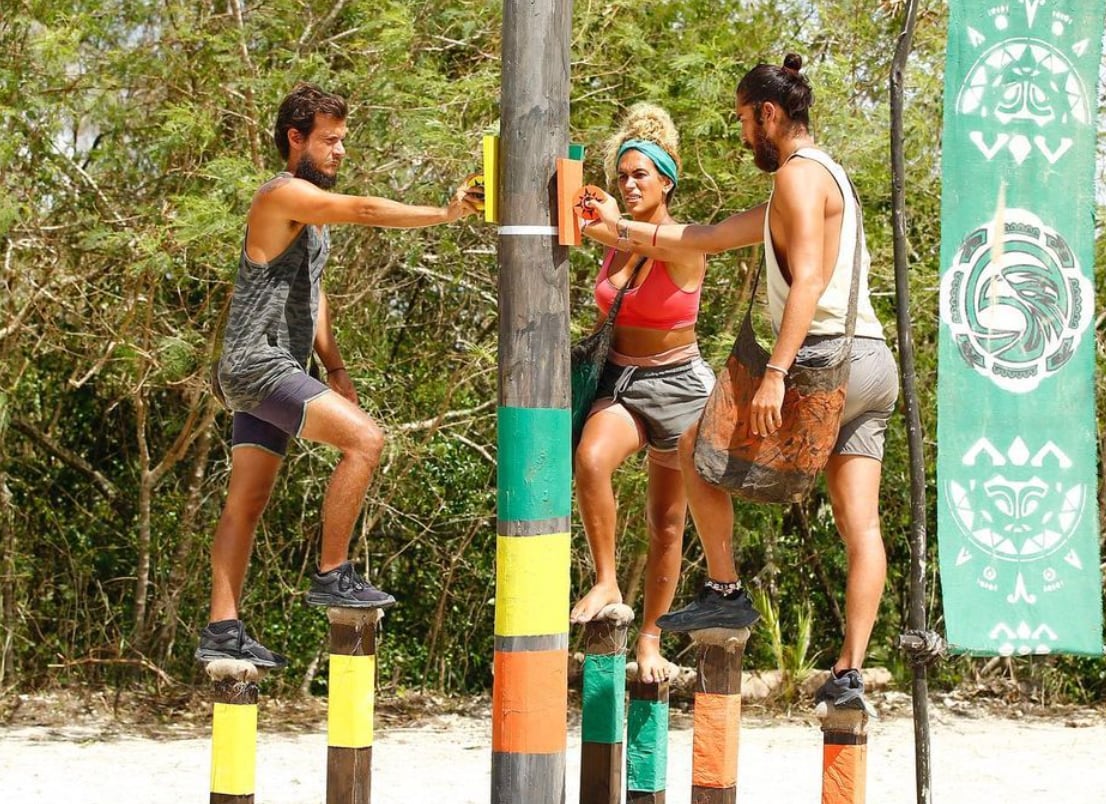 Julián, Nahomi y Kenta en Survivor México 2022