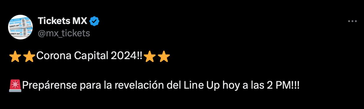 ¿Cuándo sale el cartel del Corona Capital 2024? Esta sería la fecha y hora exacta para conocerlo hasta con precios