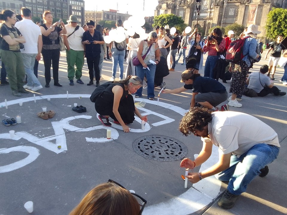 Teuchitlán manifestación en el Zócalo