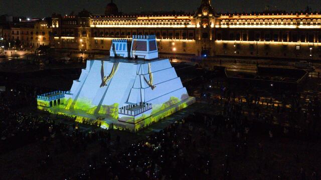 Maqueta del Templo Mayor en el Zócalo de la CDMX