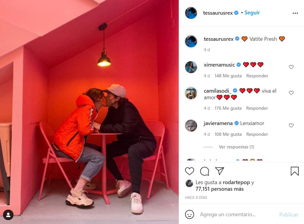 Publicación de Tessa Ía en Instagram