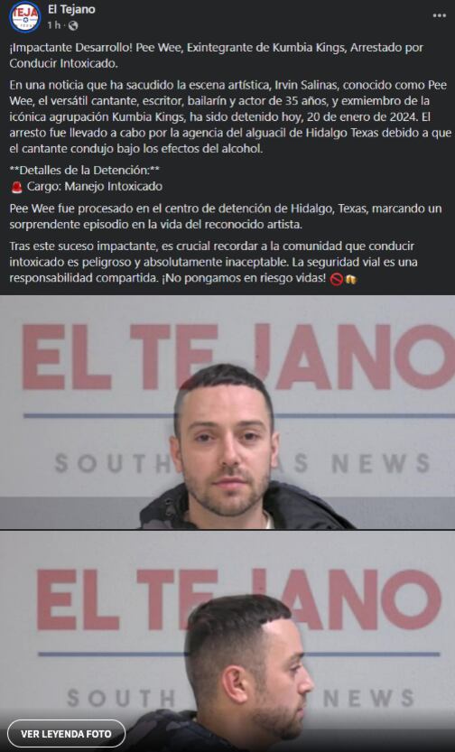 Pee Wee, detenido por conducir ebrio