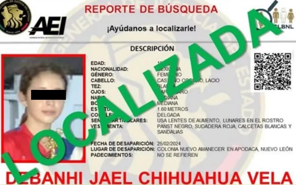 Debanhi es encontrada con vida en Apodaca; la joven había desaparecido desde el 25 de febrero