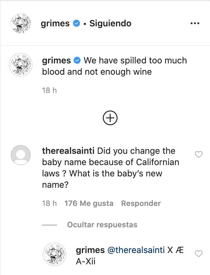 Grimes revela nuevo nombre