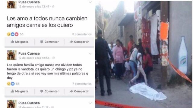 El adolescente se despidió de sus familiares y amigos en la red social