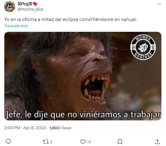 Memes del eclipse solar 2024 en México