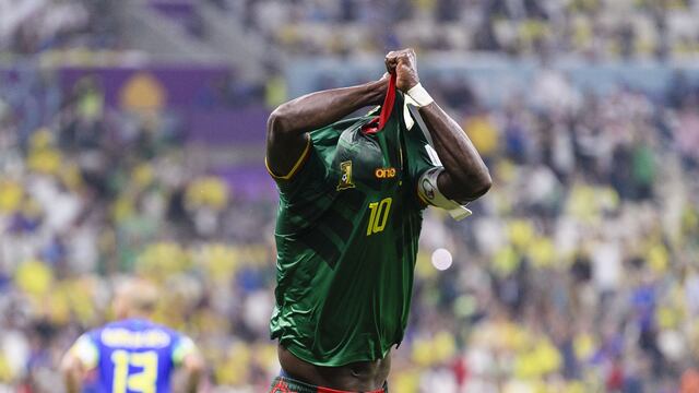 Jugador de Camerún en la Copa del Mundo de Qatar.