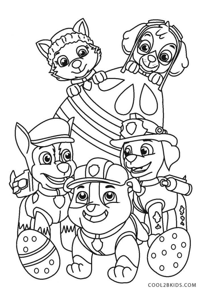 Dibujos de Pascua de Rubble de Paw Patrol