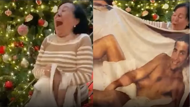 Abuelita se emociona por su cobija de Chayanne