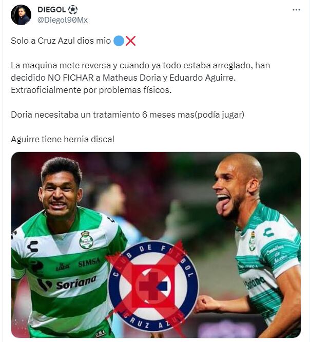 Se le caen los refuerzos al Cruz Azul