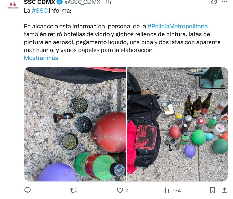Marcha pro Palestina en CDMX