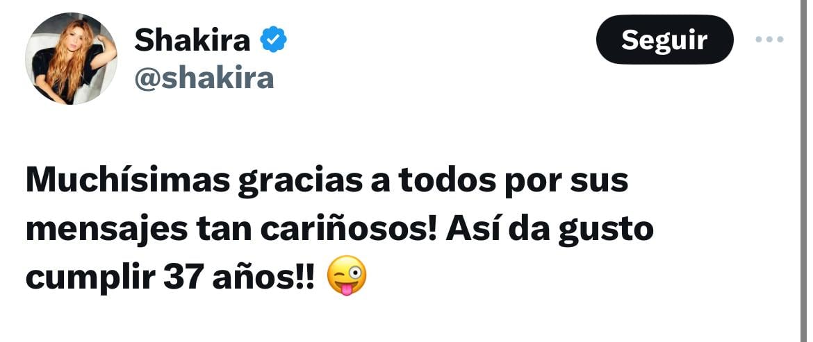¿Shakira le mando una indirecta a Gerard Piqué en su cumpleaños?