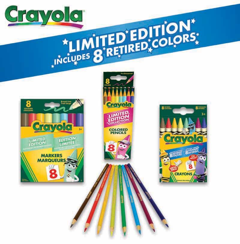 Crayola lanzará 8 colores descontinuados en un set de edición especial