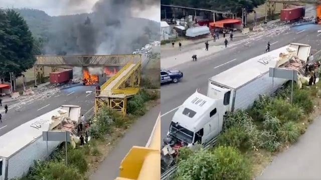 Accidente autopista México-Toluca hoy una camioneta choca contra tráiler cerca de Lerma, Estado de México