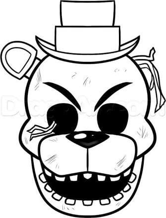 Dibujos para colorear e imprimir de Golden Freddy de Five Nights at Freddy’s