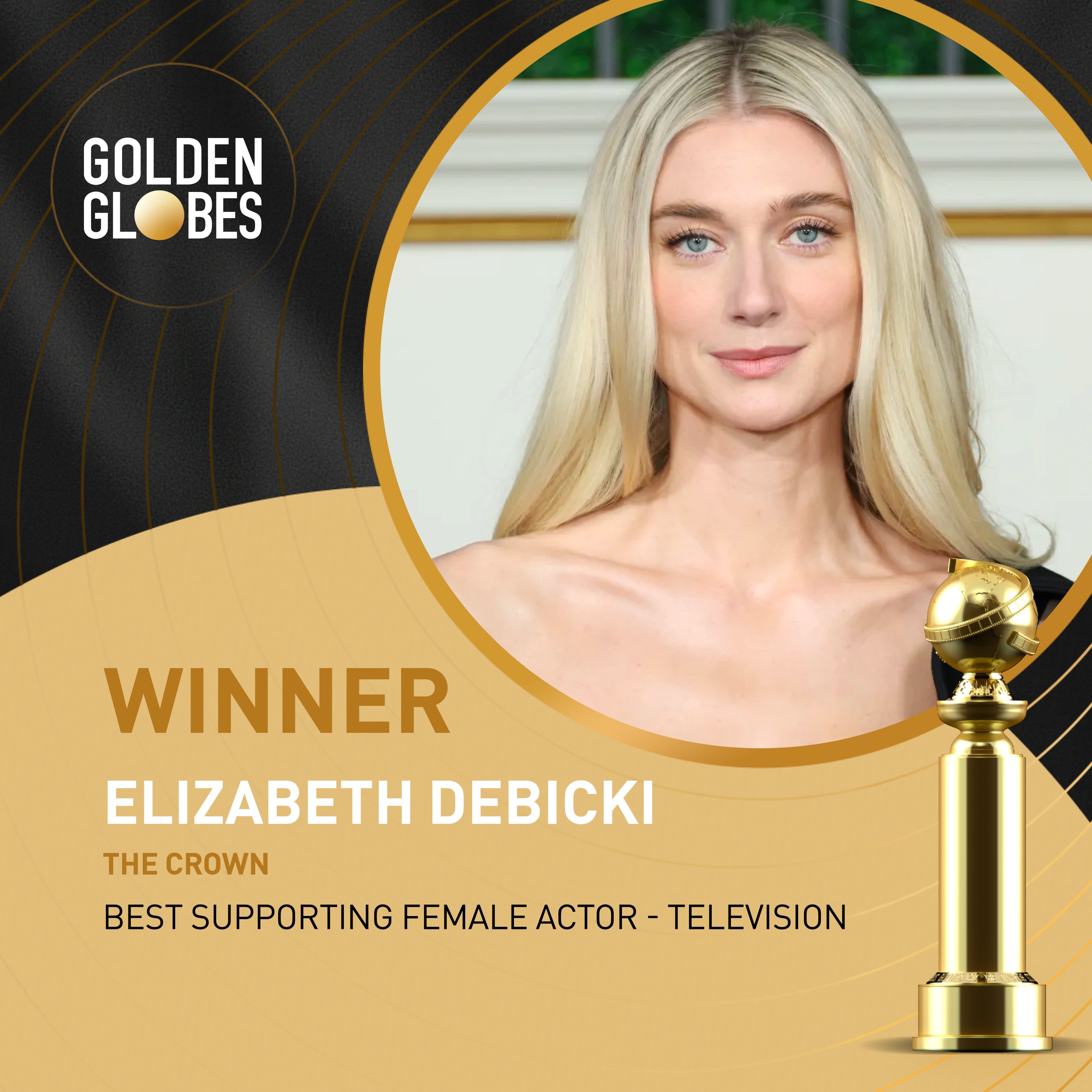 Elizabeth Debicki, ganadora Globos de Oro 2024