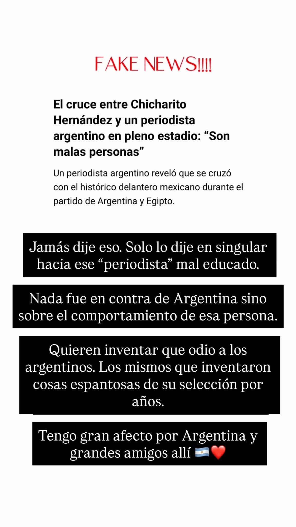 Chicharito sobre polémica con Hugo Belassone