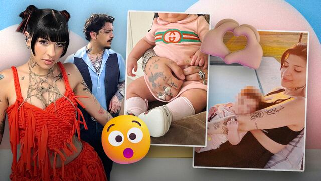 Christian Nodal y Cazzu muestra el rostro de su bebé Inti