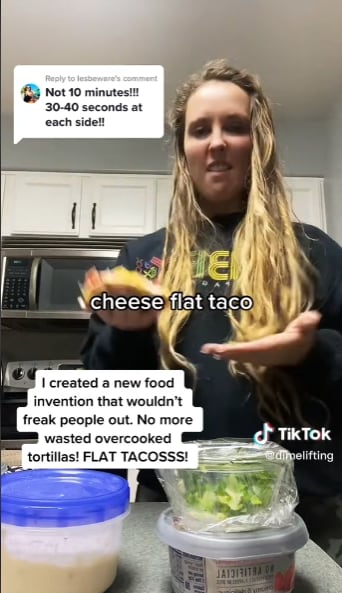 Joven asegura haber creado los "tacos planos"