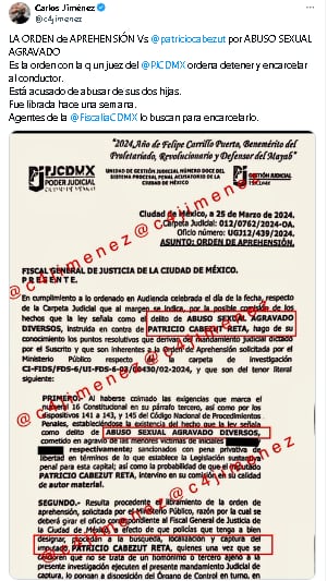 Orden de aprehensión de Patricio Cabezut por abuso sexual.