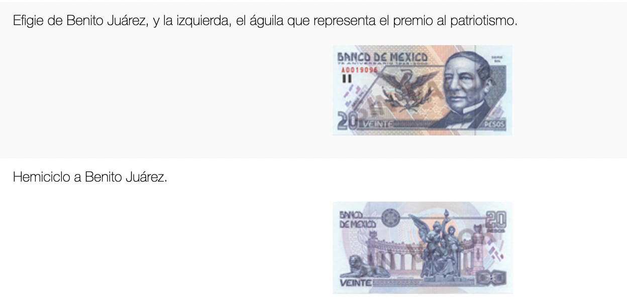 Billete de 20 pesos familia C