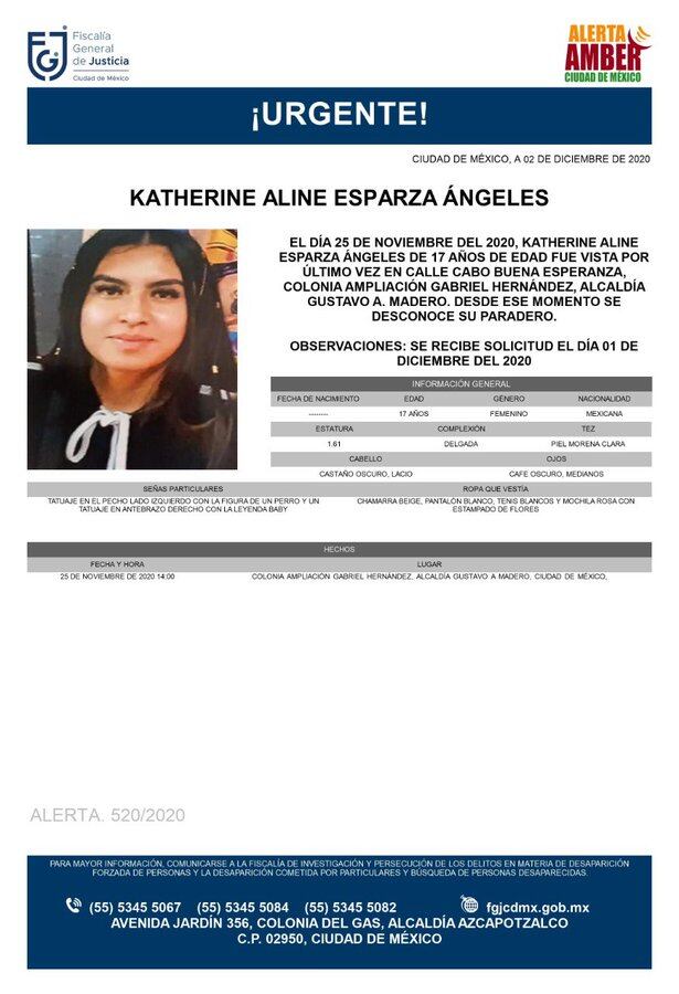Ficha de búsqueda de Katherine