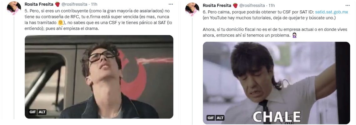 Hilo de Twitter sobre la Constancia de Situación Fiscal