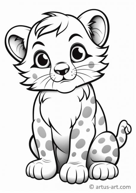 Dibujo Día Internacional del leopardo de la nieve